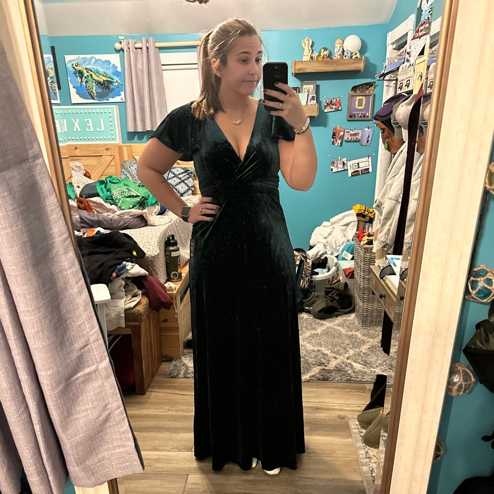 Velvet Green Dress